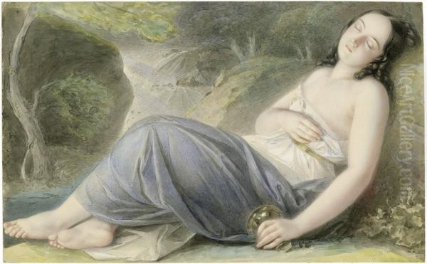 Schlafende Psyche Oil Painting by Karl Joseph Aloys