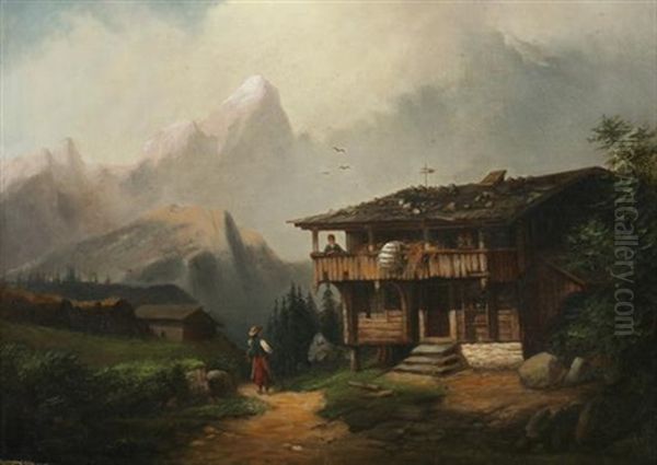 Prunch Schepen Am Zirler Berg Oil Painting by Heinrich Buerkel