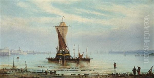 Ankunft Eines Grossen Seglers Im Hafen Von Marseille Oil Painting by Gilbert Burling