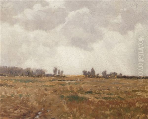 Field At Dawn Oil Painting by Charles Albert Burlingame