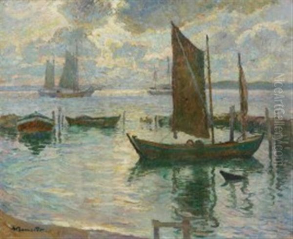 Morgen Am Kieler Hafen Oil Painting by Georg Burmester