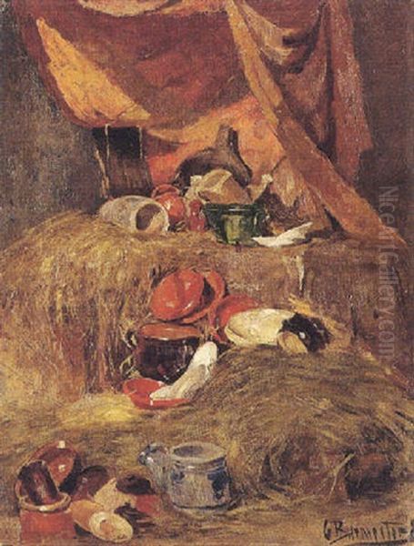 Stilleben Mit Steinzug Oil Painting by Georg Burmester