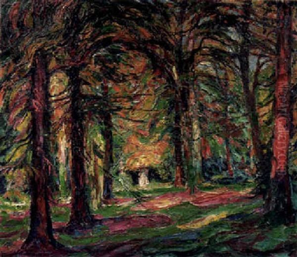 Herbst Im Aupark Oil Painting by Georg Burmester