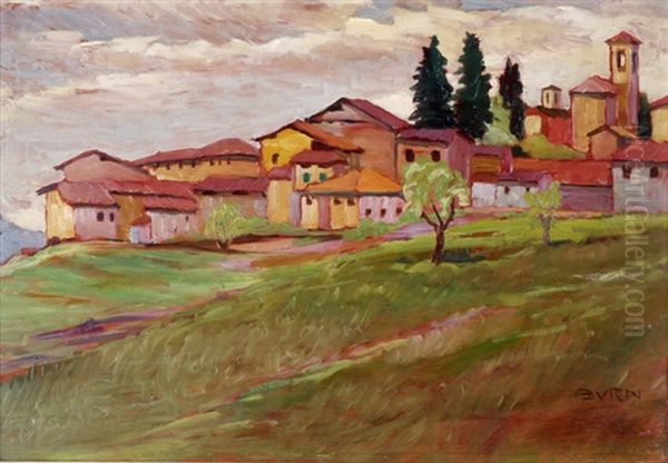 Breganzona Presso Lugano Oil Painting by Henri Burn