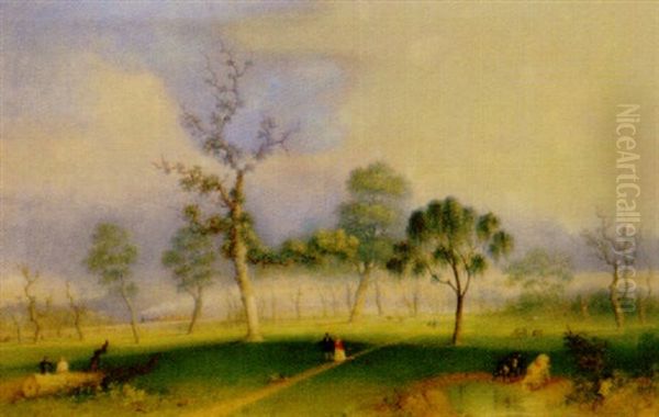 Richmond Park Oil Painting by Henry Burn