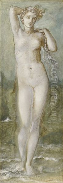 Venus Rising From The Sea Oil Painting by Edward Burne-Jones