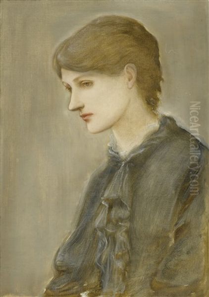 Portrait Of Mrs. W. J. Stillman, Nee Marie Spartali Oil Painting by Edward Burne-Jones