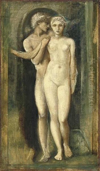 An Unidentified Figure Subject Oil Painting by Edward Burne-Jones