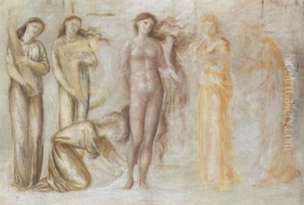 The Court Of Venus Oil Painting by Edward Burne-Jones