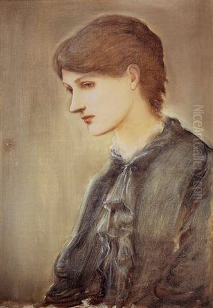 Portrait Of Marie Spartali, Mrs. W.j.stillman Oil Painting by Edward Burne-Jones