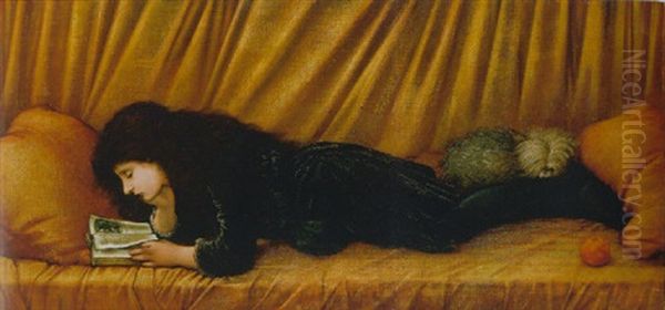 Katie Lewis Oil Painting by Edward Burne-Jones