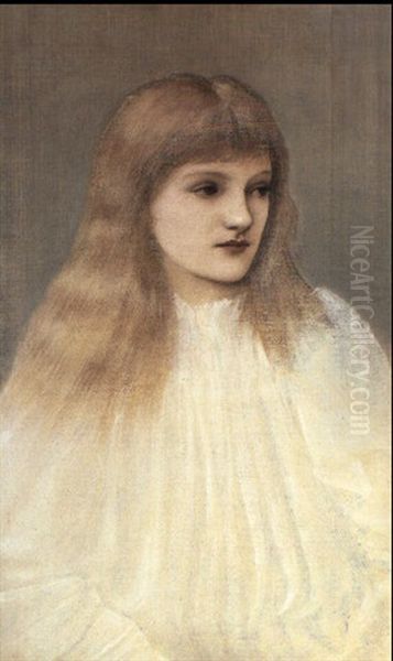 Portrait Of Cicely Horner, Later Mrs. George Lambton by Edward Burne-Jones