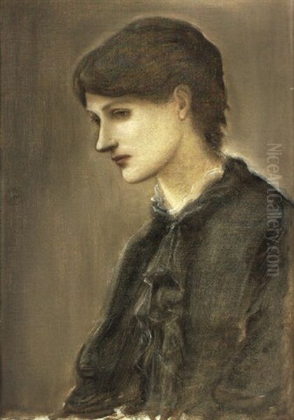 Portrait Of Mrs. William J. Stillman, Nee Marie Spartali Oil Painting by Edward Burne-Jones