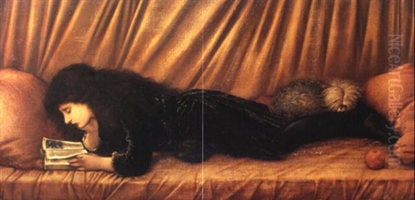 Katie Lewis Oil Painting by Edward Burne-Jones