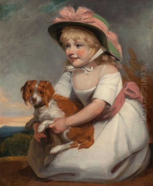 Portrait Of Sophy Elizabeth Burney, Daughter Of Charles Rousseau Burney, Esq Oil Painting by Edward Francis Burney