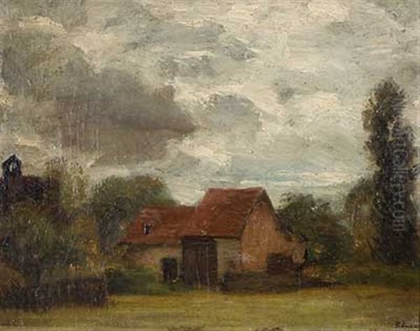 Gehoft Nach Dem Gewitter Oil Painting by Karl Peter Burnitz