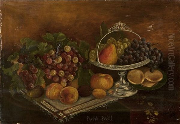 Still Life With Fruit Oil Painting by Pauline Powell Burns