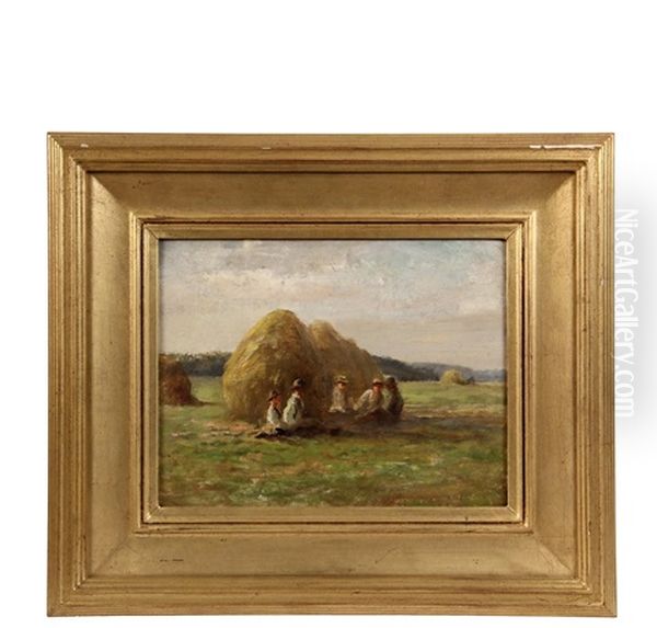 Haymakers Oil Painting by William Partridge Burpee