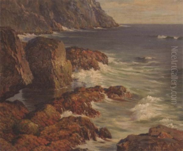 Surf After Storm Oil Painting by William Partridge Burpee