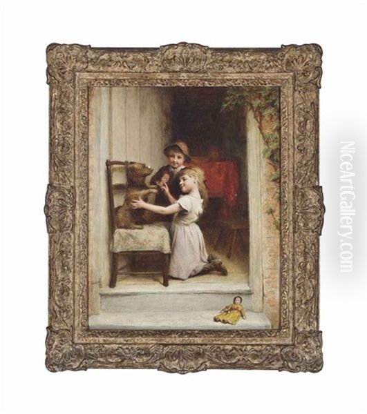 The Family Dog Oil Painting by Alexander Hohenlohe Burr