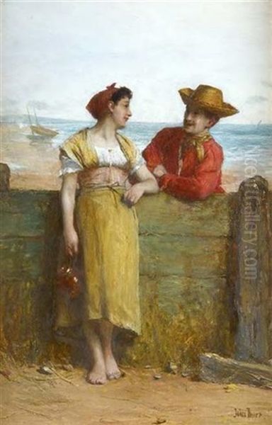 Courtship Oil Painting by John Burr