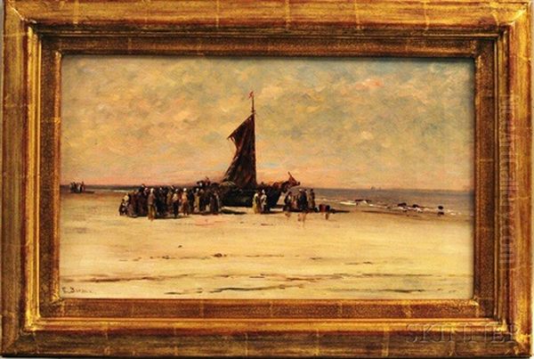 Return Of The Fishing Fleet Oil Painting by Edward Burrill