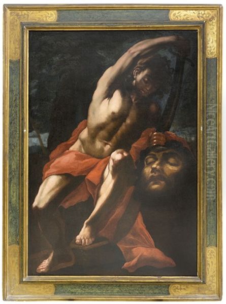 David Con La Testa Di Golia Oil Painting by Giovanni Antonio Burrini