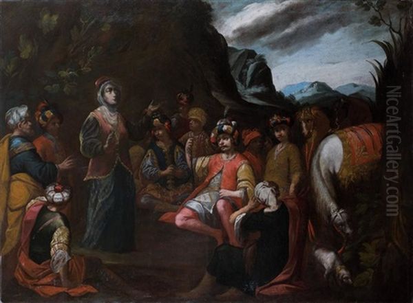 Daniel Et L'explication Des Songes Oil Painting by Giovanni Antonio Burrini