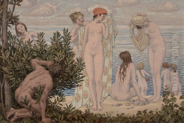 The Bathers Oil Painting by Bryson Burroughs