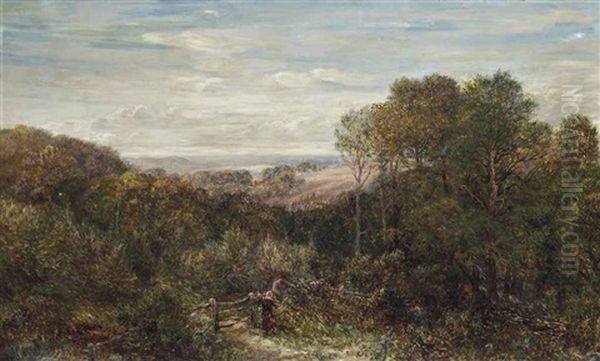 Over The Stile Oil Painting by Charles Thomas Burt