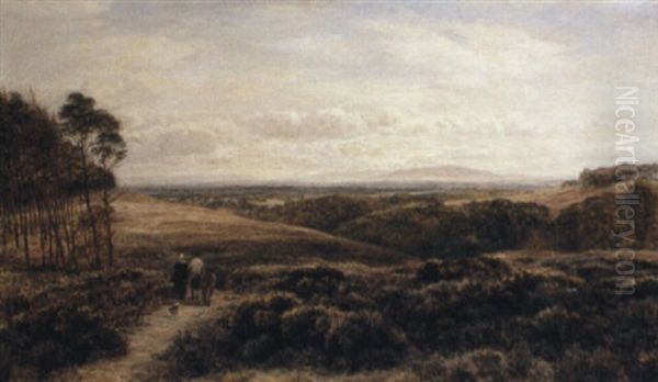 Walking On The Heath Oil Painting by Charles Thomas Burt