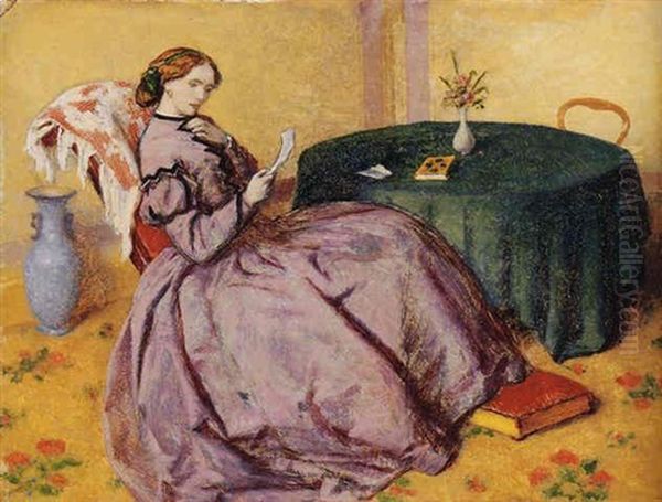 The Love Letter, January 1866 Oil Painting by William Shakespeare Burton