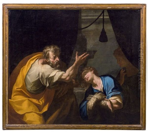 Esau Et Jacob Oil Painting by Antonio Busca