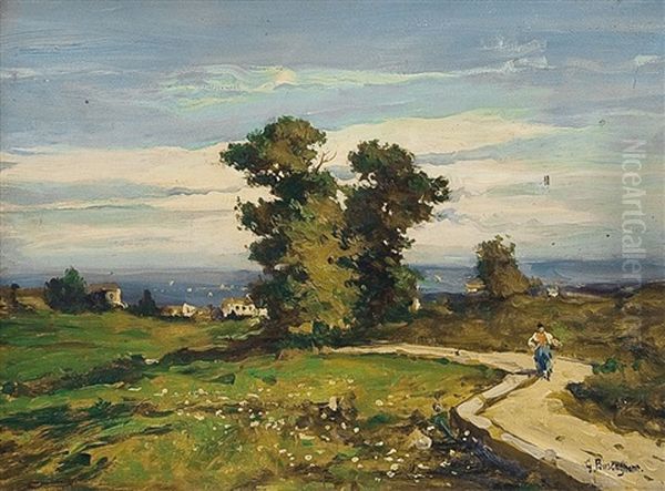 Estate In Campagna Oil Painting by Giuseppe Buscaglione