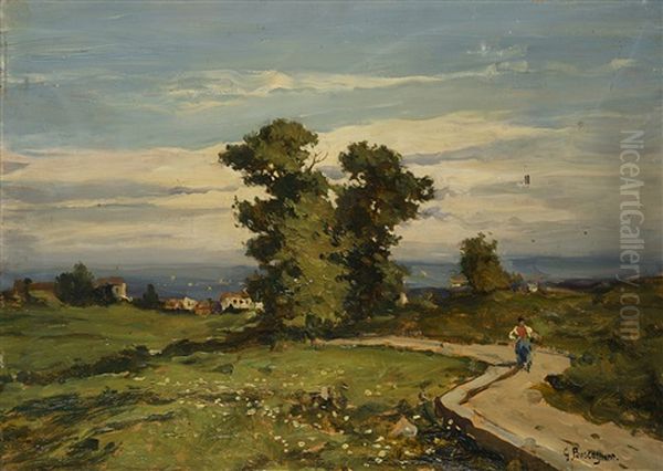 Estate In Campagna Oil Painting by Giuseppe Buscaglione