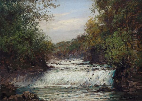 Cascate Presso Le Caccie Reali Oil Painting by Giuseppe Buscaglione