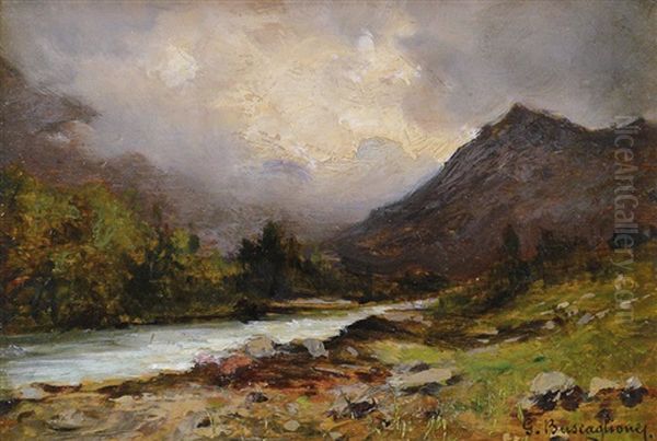 Alta Valle Del Tanaro Presso Ormea Oil Painting by Giuseppe Buscaglione