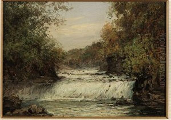 Cascate Presso Le Cacce Reali Oil Painting by Giuseppe Buscaglione