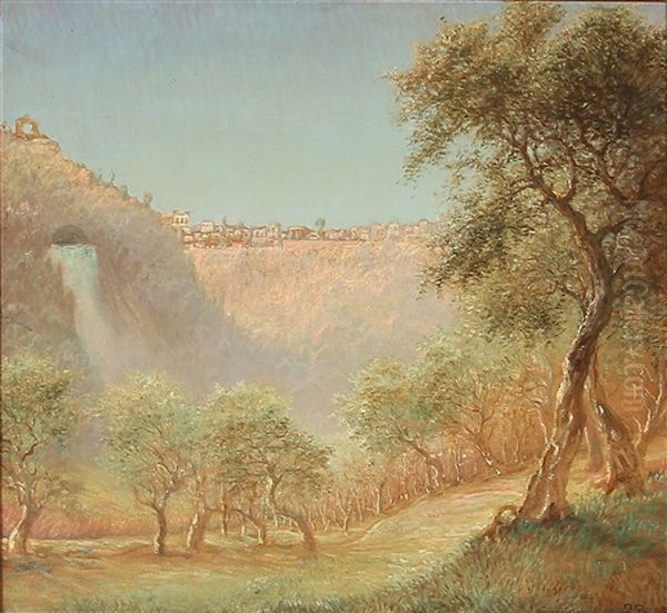 Summer Day In Southern Europe Oil Painting by Peter Johan Valdemar Busch