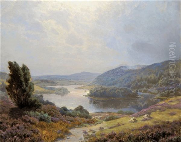 Eine Heidelandschaft Oil Painting by Peter Johan Valdemar Busch