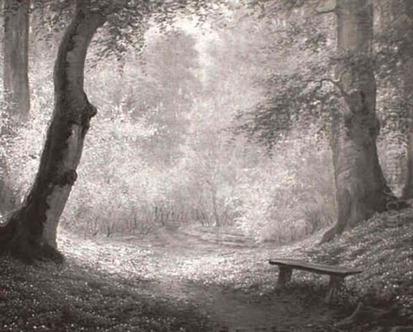 Path Through The Woods Oil Painting by Peter Johan Valdemar Busch