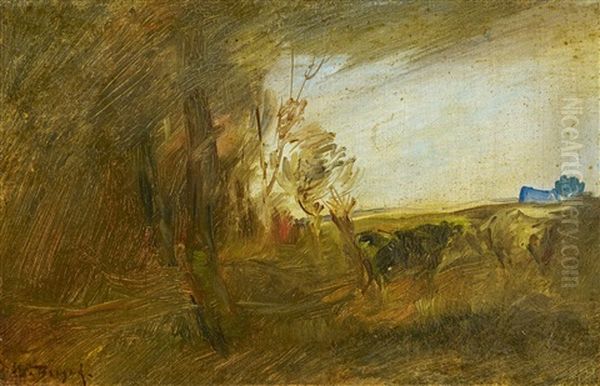 Am Waldrand Oil Painting by Wilhelm Busch