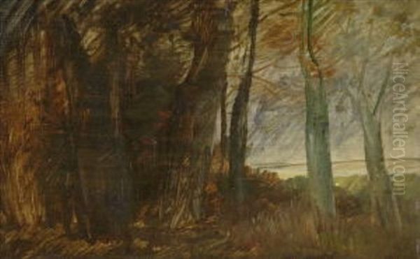 Waldrandlandschaft Oil Painting by Wilhelm Busch