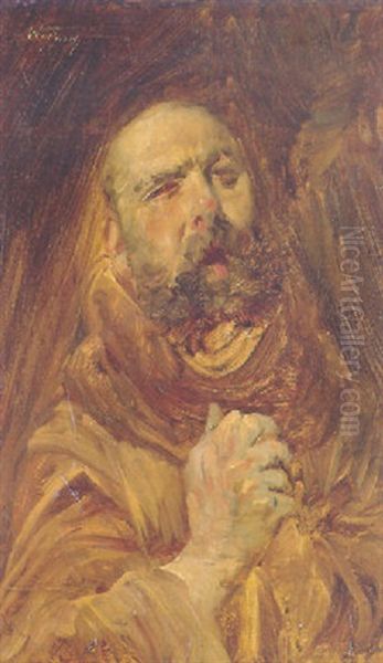 Father Filucius Oil Painting by Wilhelm Busch