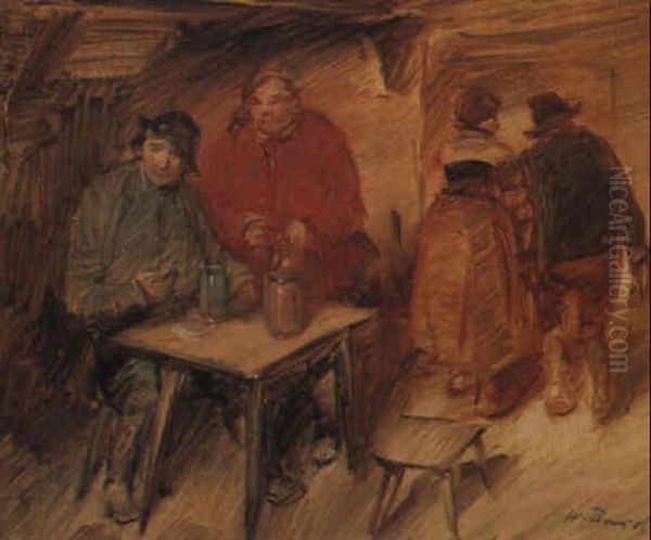 Wirtshausszene Oil Painting by Wilhelm Busch