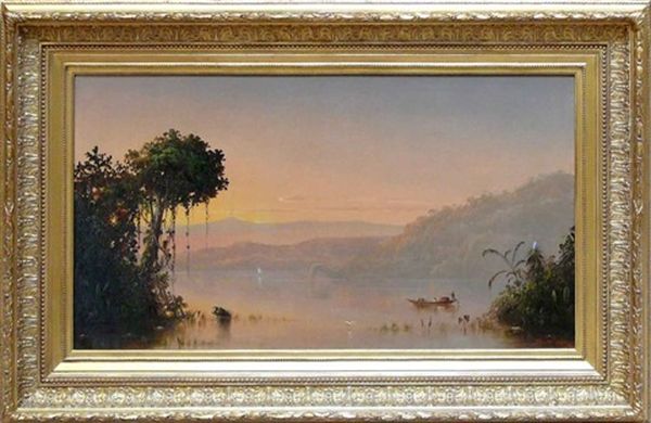 Scene On The Upper Guayaquil River, S.a. Oil Painting by Norton Bush