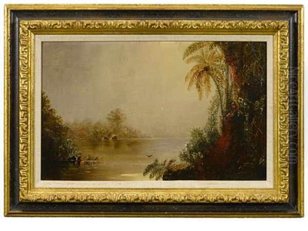 Tropical Scene Oil Painting by Norton Bush