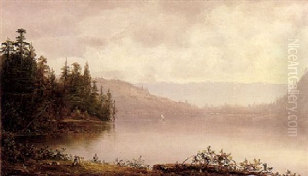 Donner Lake Oil Painting by Norton Bush