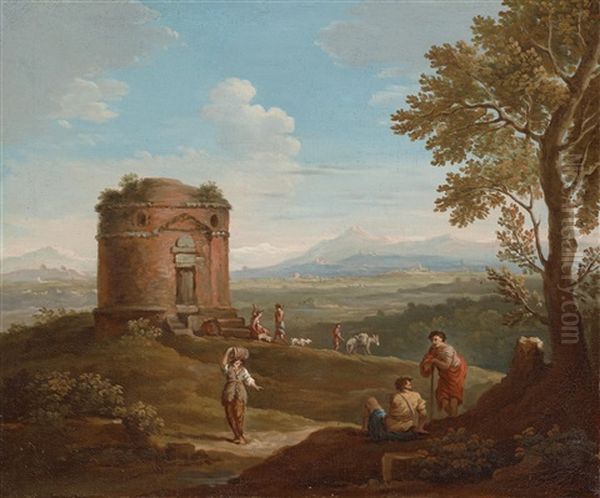 Roman Landscape With The Tor De