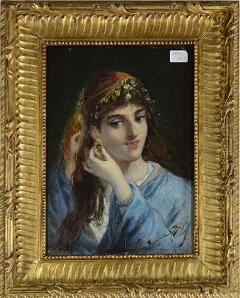 Jeune Orientale Oil Painting by Joseph Emmanuel van den Bussche